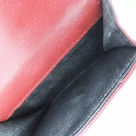 100% Auth SAINT LAURENT PARIS Monogram Tiny Wallet Bordeaux Leather 251-102624 - Picture 5 of 7